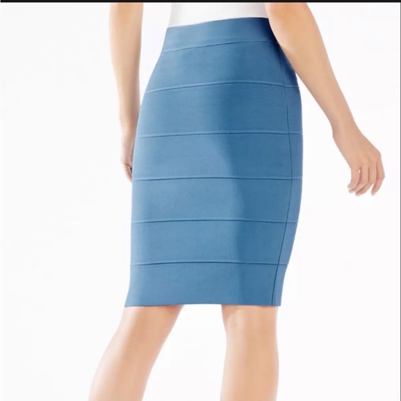 BCBG MAXAZRIA Blue Power Bandage Skirt SMALL - Picture 4 of 6